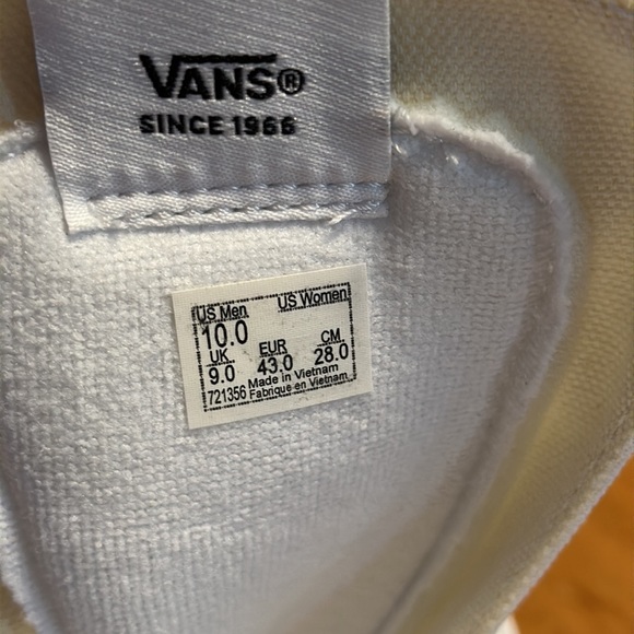 Men’s VANS Sneakers Sk8-Hi Poppy Flowers Floral Design White / Red Size 10 NEW - Picture 6 of 6